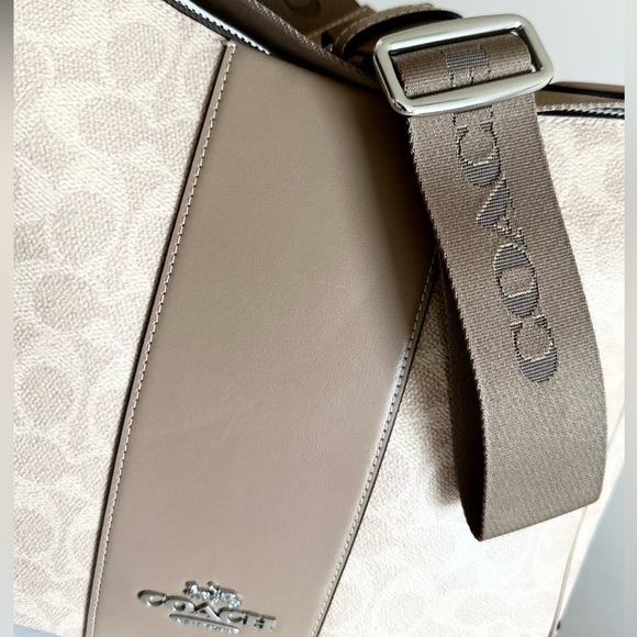 Coach Ellie Signature Crossbody File Messenger Bag with Jacquard Strap - Picture 7 of 16